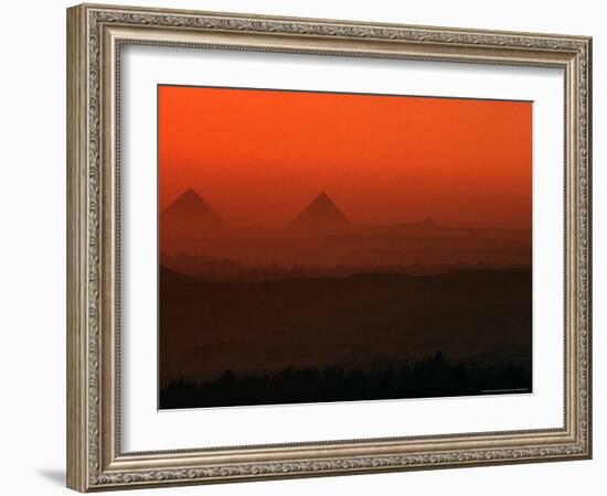 Pyramids at Giza, Giza Plateau, Egypt-Kenneth Garrett-Framed Photographic Print