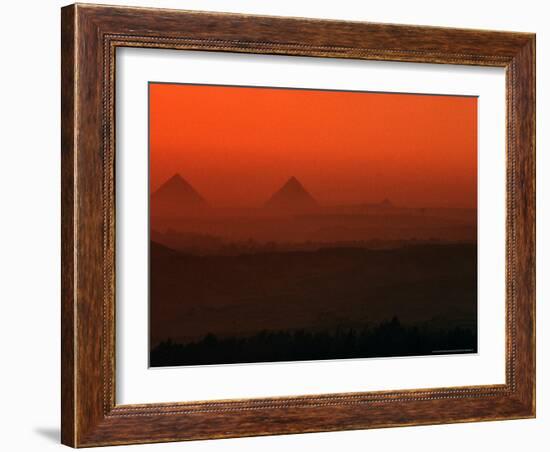 Pyramids at Giza, Giza Plateau, Egypt-Kenneth Garrett-Framed Photographic Print