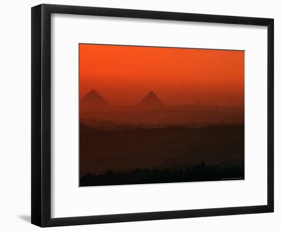 Pyramids at Giza, Giza Plateau, Egypt-Kenneth Garrett-Framed Photographic Print