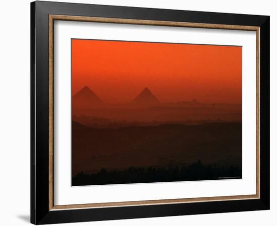 Pyramids at Giza, Giza Plateau, Egypt-Kenneth Garrett-Framed Photographic Print