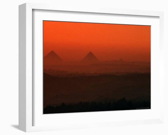 Pyramids at Giza, Giza Plateau, Egypt-Kenneth Garrett-Framed Photographic Print