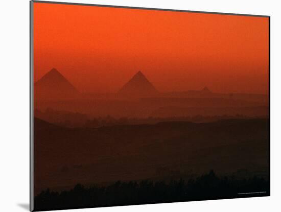 Pyramids at Giza, Giza Plateau, Egypt-Kenneth Garrett-Mounted Photographic Print