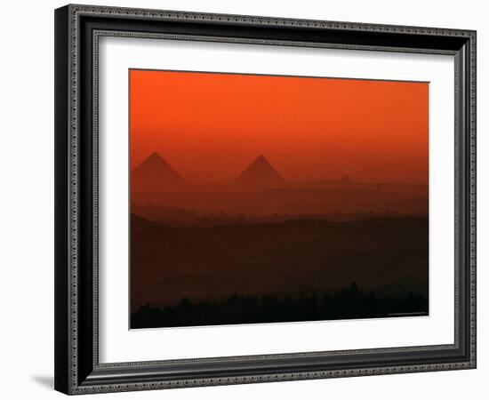 Pyramids at Giza, Giza Plateau, Egypt-Kenneth Garrett-Framed Photographic Print