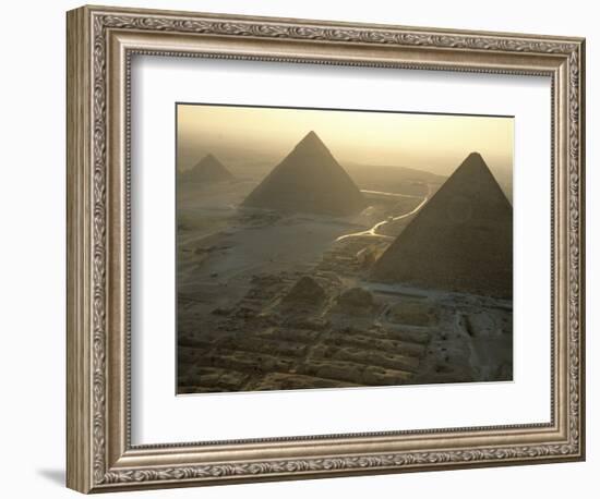 Pyramids at Giza, Giza Plateau, Egypt-Kenneth Garrett-Framed Photographic Print