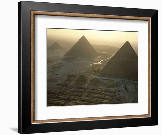 Pyramids at Giza, Giza Plateau, Egypt-Kenneth Garrett-Framed Photographic Print