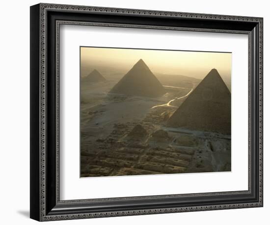 Pyramids at Giza, Giza Plateau, Egypt-Kenneth Garrett-Framed Photographic Print