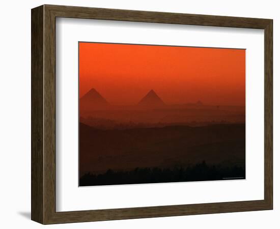 Pyramids at Giza, Giza Plateau, Egypt-Kenneth Garrett-Framed Photographic Print