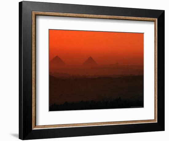 Pyramids at Giza, Giza Plateau, Egypt-Kenneth Garrett-Framed Photographic Print