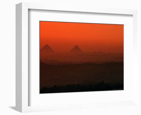 Pyramids at Giza, Giza Plateau, Egypt-Kenneth Garrett-Framed Photographic Print