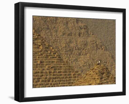 Pyramids at Giza, Khafre, Khufu, Menkaure, Old Kingdom, Egypt-Kenneth Garrett-Framed Photographic Print