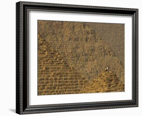 Pyramids at Giza, Khafre, Khufu, Menkaure, Old Kingdom, Egypt-Kenneth Garrett-Framed Photographic Print