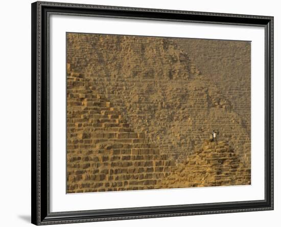 Pyramids at Giza, Khafre, Khufu, Menkaure, Old Kingdom, Egypt-Kenneth Garrett-Framed Photographic Print