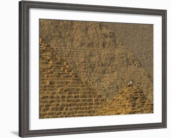 Pyramids at Giza, Khafre, Khufu, Menkaure, Old Kingdom, Egypt-Kenneth Garrett-Framed Photographic Print