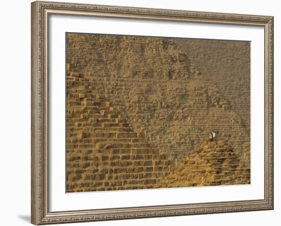 Pyramids at Giza, Khafre, Khufu, Menkaure, Old Kingdom, Egypt-Kenneth Garrett-Framed Photographic Print