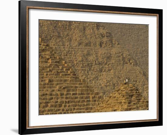 Pyramids at Giza, Khafre, Khufu, Menkaure, Old Kingdom, Egypt-Kenneth Garrett-Framed Photographic Print