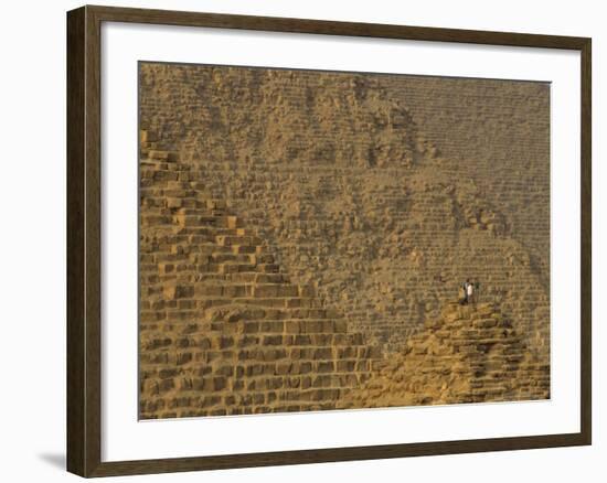 Pyramids at Giza, Khafre, Khufu, Menkaure, Old Kingdom, Egypt-Kenneth Garrett-Framed Photographic Print