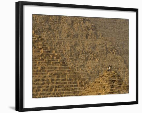Pyramids at Giza, Khafre, Khufu, Menkaure, Old Kingdom, Egypt-Kenneth Garrett-Framed Photographic Print
