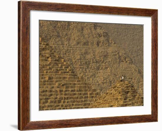 Pyramids at Giza, Khafre, Khufu, Menkaure, Old Kingdom, Egypt-Kenneth Garrett-Framed Photographic Print