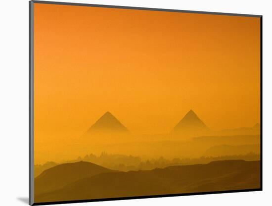 Pyramids at Giza, Khafre, Menkaure, Giza Plateau, Egypt-Kenneth Garrett-Mounted Photographic Print