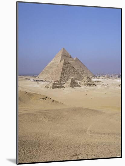 Pyramids at Giza, Unesco World Heritage Site, Near Cairo, Egypt, North Africa, Africa-Jack Jackson-Mounted Photographic Print