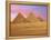 Pyramids at Sunset, Giza, Cairo, Egypt-Miva Stock-Framed Premier Image Canvas