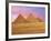 Pyramids at Sunset, Giza, Cairo, Egypt-Miva Stock-Framed Photographic Print