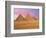 Pyramids at Sunset, Giza, Cairo, Egypt-Miva Stock-Framed Photographic Print