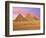 Pyramids at Sunset, Giza, Cairo, Egypt-Miva Stock-Framed Photographic Print