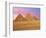 Pyramids at Sunset, Giza, Cairo, Egypt-Miva Stock-Framed Photographic Print