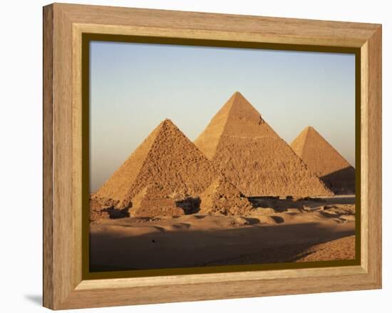Pyramids at Sunset, Giza, Unesco World Heritage Site, Near Cairo, Egypt, North Africa, Africa-Doug Traverso-Framed Premier Image Canvas