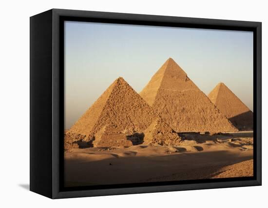 Pyramids at Sunset, Giza, Unesco World Heritage Site, Near Cairo, Egypt, North Africa, Africa-Doug Traverso-Framed Premier Image Canvas