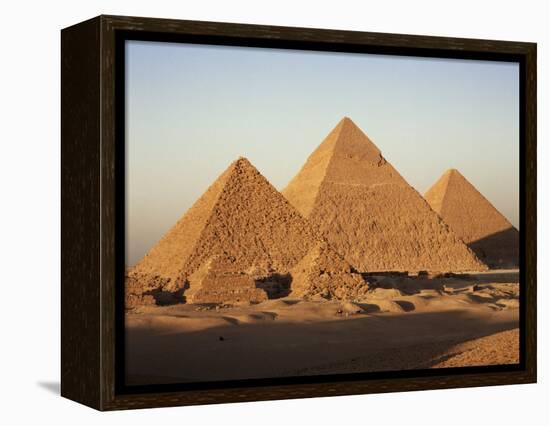 Pyramids at Sunset, Giza, Unesco World Heritage Site, Near Cairo, Egypt, North Africa, Africa-Doug Traverso-Framed Premier Image Canvas