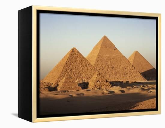 Pyramids at Sunset, Giza, Unesco World Heritage Site, Near Cairo, Egypt, North Africa, Africa-Doug Traverso-Framed Premier Image Canvas