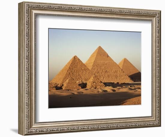 Pyramids at Sunset, Giza, Unesco World Heritage Site, Near Cairo, Egypt, North Africa, Africa-Doug Traverso-Framed Photographic Print