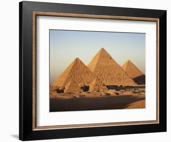 Pyramids at Sunset, Giza, Unesco World Heritage Site, Near Cairo, Egypt, North Africa, Africa-Doug Traverso-Framed Photographic Print