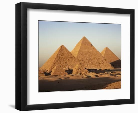 Pyramids at Sunset, Giza, Unesco World Heritage Site, Near Cairo, Egypt, North Africa, Africa-Doug Traverso-Framed Photographic Print