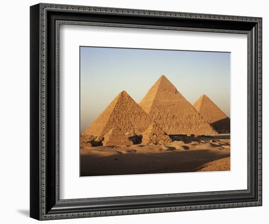 Pyramids at Sunset, Giza, Unesco World Heritage Site, Near Cairo, Egypt, North Africa, Africa-Doug Traverso-Framed Photographic Print