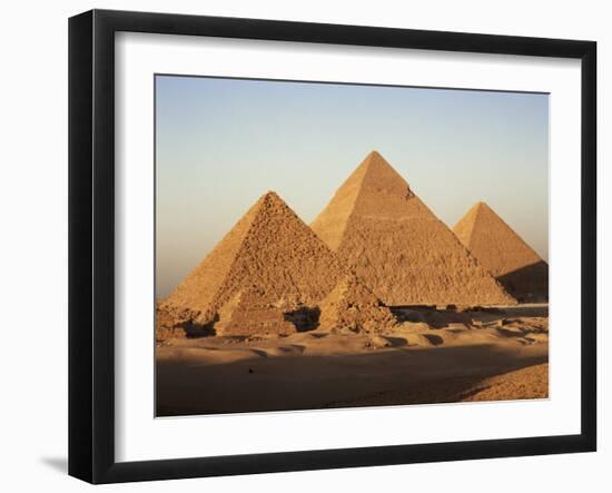 Pyramids at Sunset, Giza, Unesco World Heritage Site, Near Cairo, Egypt, North Africa, Africa-Doug Traverso-Framed Photographic Print