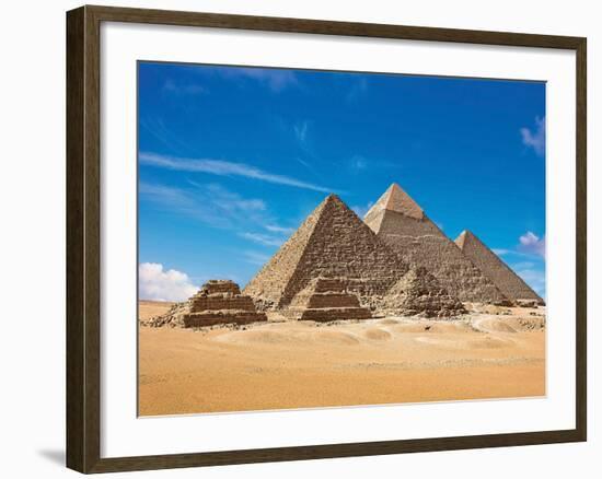 Pyramids, Giza, Cairo, Egypt-Miva Stock-Framed Photographic Print