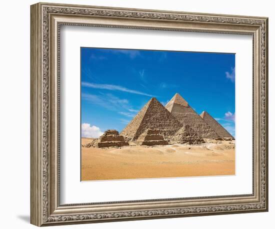 Pyramids, Giza, Cairo, Egypt-Miva Stock-Framed Photographic Print