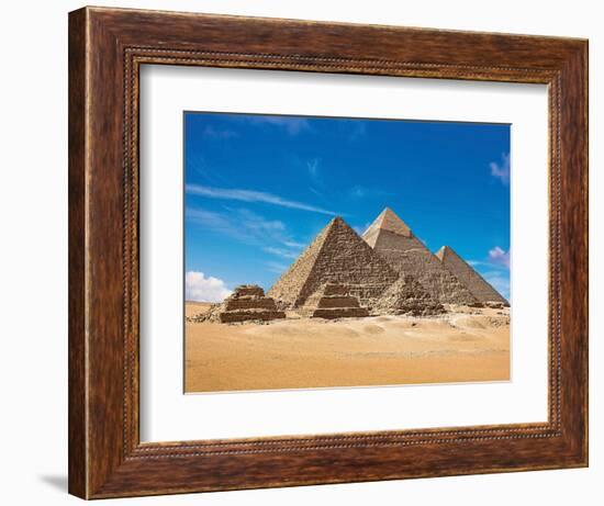 Pyramids, Giza, Cairo, Egypt-Miva Stock-Framed Photographic Print