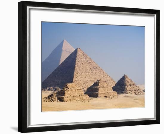 Pyramids of Giza, Giza, UNESCO World Heritage Site, Near Cairo, Egypt, North Africa, Africa-Schlenker Jochen-Framed Photographic Print