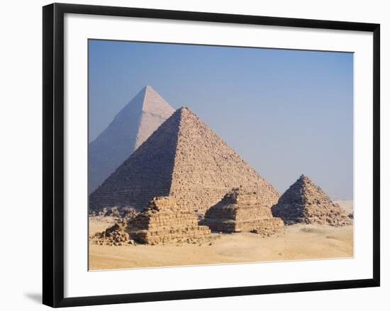Pyramids of Giza, Giza, UNESCO World Heritage Site, Near Cairo, Egypt, North Africa, Africa-Schlenker Jochen-Framed Photographic Print