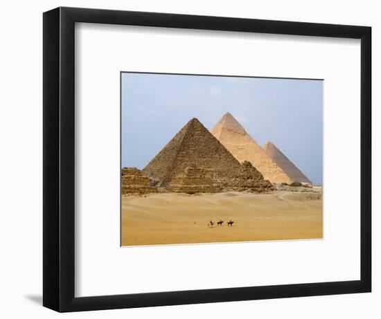 Pyramids of Giza, Giza, UNESCO World Heritage Site, Near Cairo, Egypt, North Africa, Africa-Schlenker Jochen-Framed Photographic Print