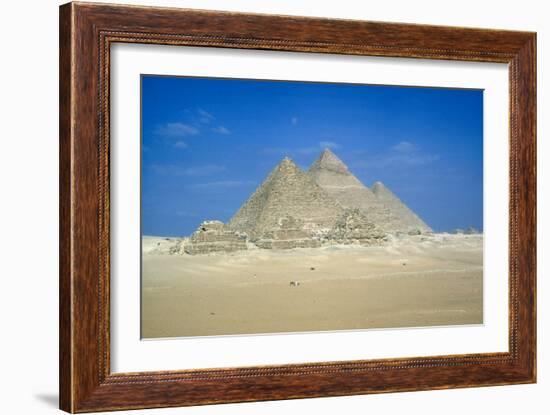 Pyramids of Khufu, Khafre and Mycerinus, Giza, Egypt, C26th Century Bc-CM Dixon-Framed Photographic Print