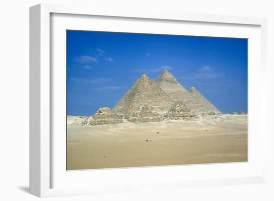 Pyramids of Khufu, Khafre and Mycerinus, Giza, Egypt, C26th Century Bc-CM Dixon-Framed Photographic Print