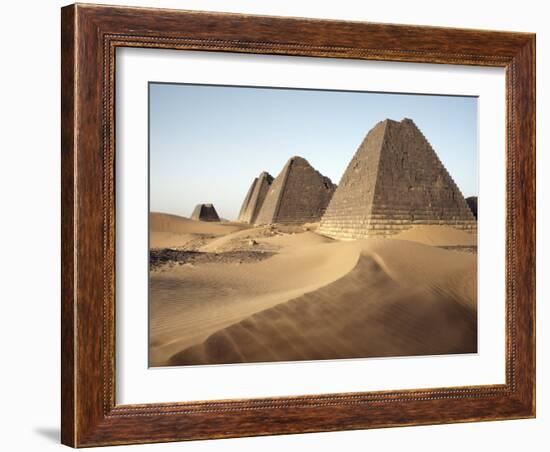 Pyramids of Meroe, Sudan's Most Popular Tourist Attraction, Bagrawiyah, Sudan, Africa-Mcconnell Andrew-Framed Photographic Print