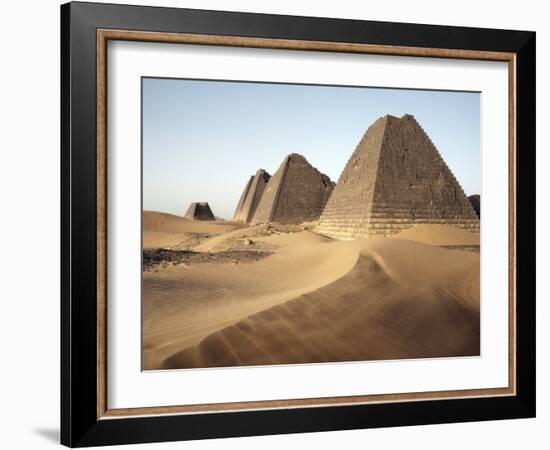 Pyramids of Meroe, Sudan's Most Popular Tourist Attraction, Bagrawiyah, Sudan, Africa-Mcconnell Andrew-Framed Photographic Print