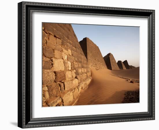 Pyramids of Meroe, Sudan's Most Popular Tourist Attraction, Bagrawiyah, Sudan, Africa-Mcconnell Andrew-Framed Photographic Print