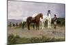 Pyrenees Farmers Market Bound-Rosa Bonheur-Mounted Giclee Print